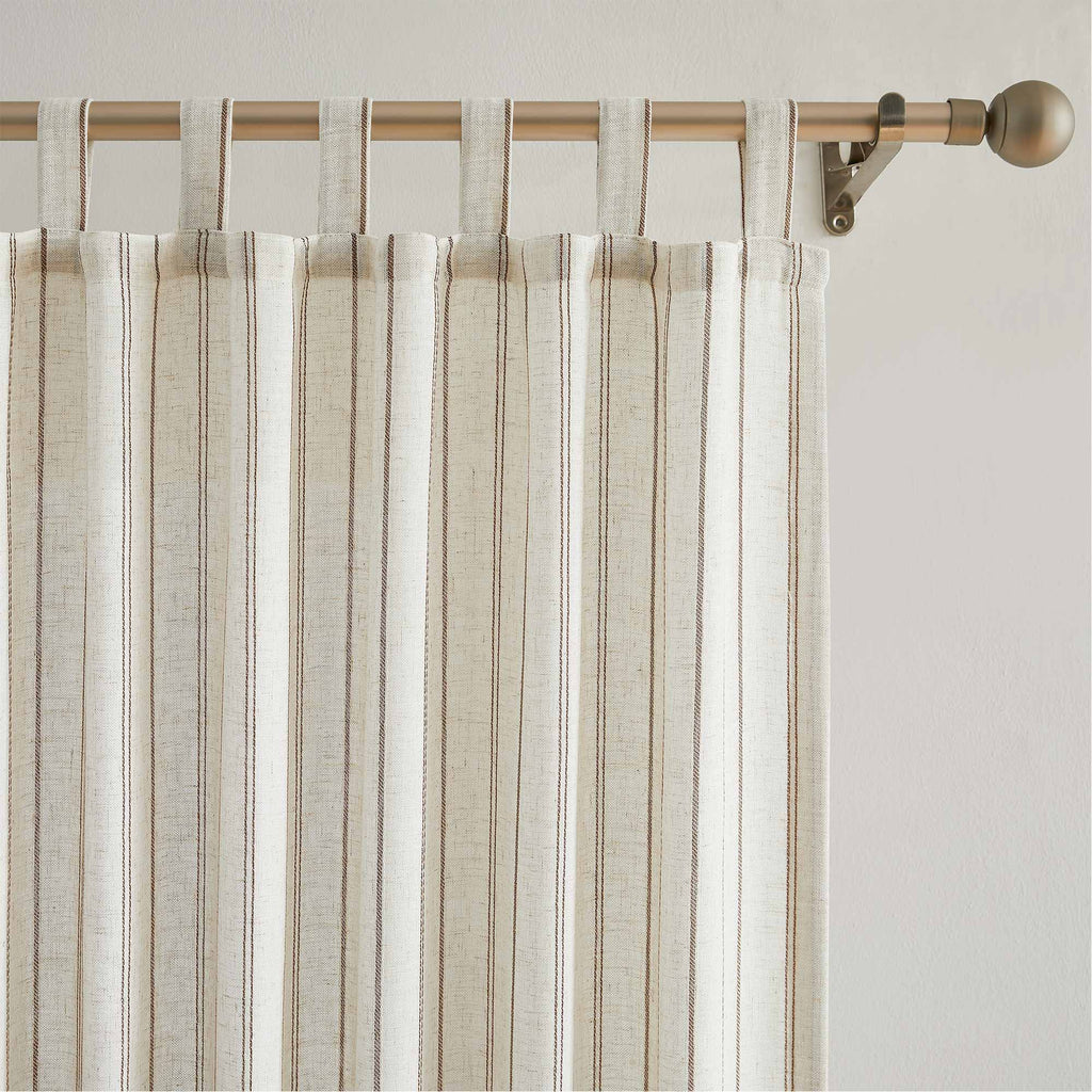 Elvonaeoly Minimalist Striped Linen Curtains
