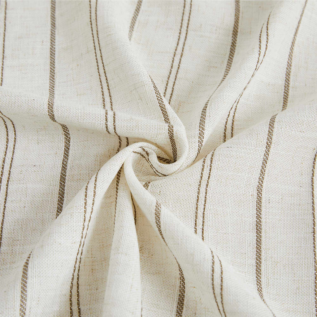 Elvonaeoly Minimalist Striped Linen Curtains