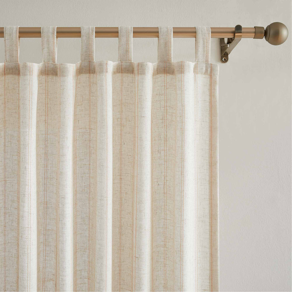 Elvonaeoly Minimalist Striped Linen Curtains