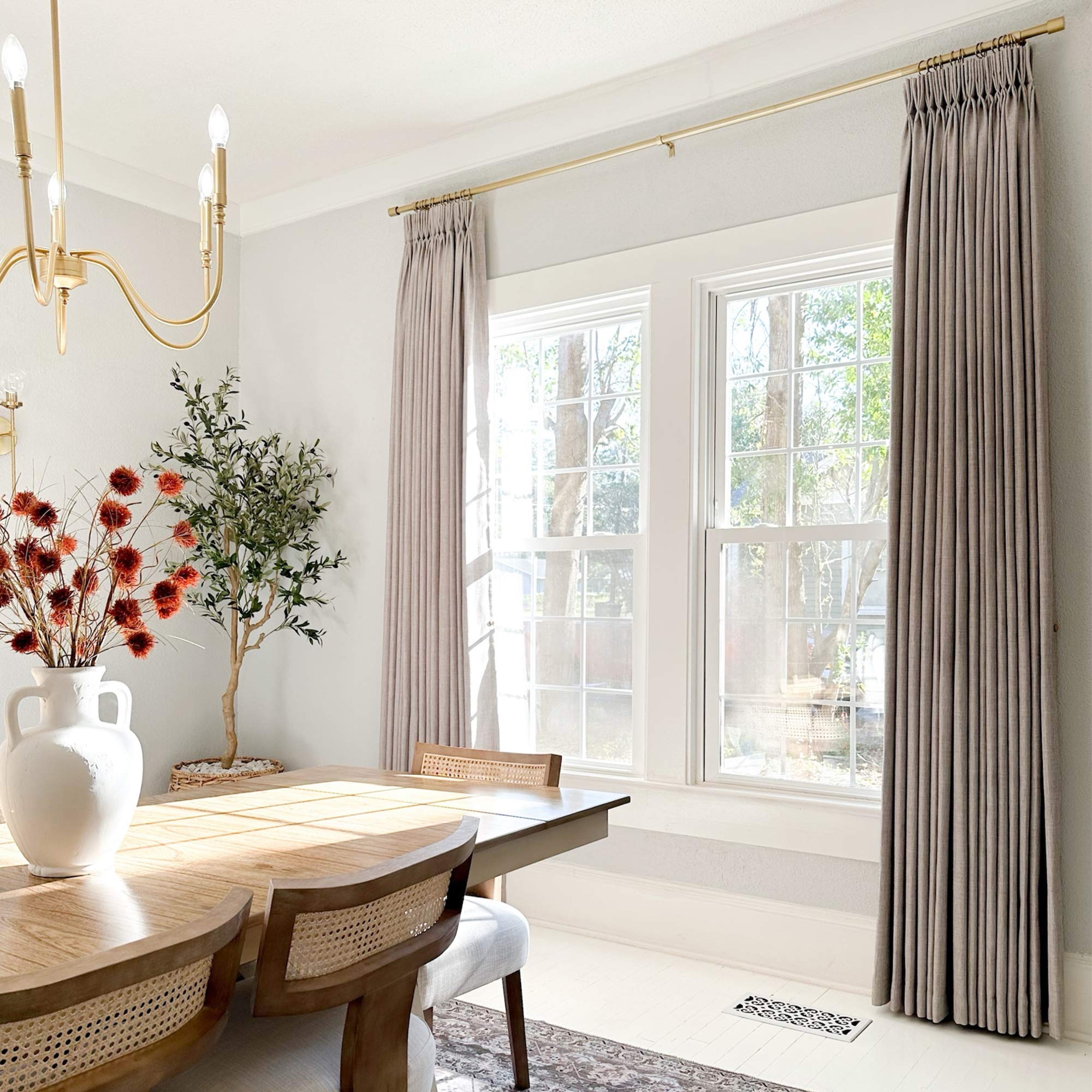 Elvonaeoly Permanently Flame Resistant Curtains