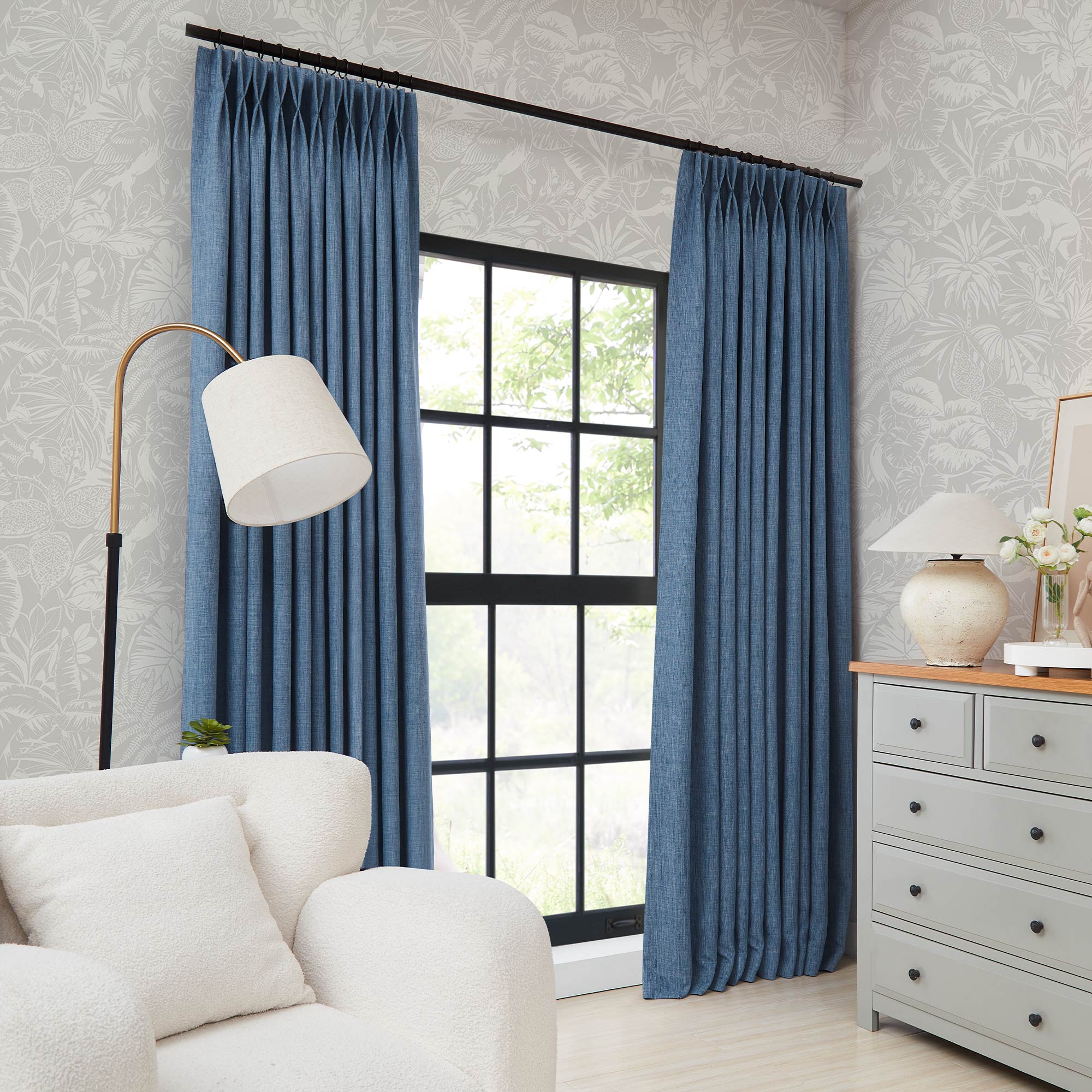 Elvonaeoly Permanently Flame Resistant Curtains