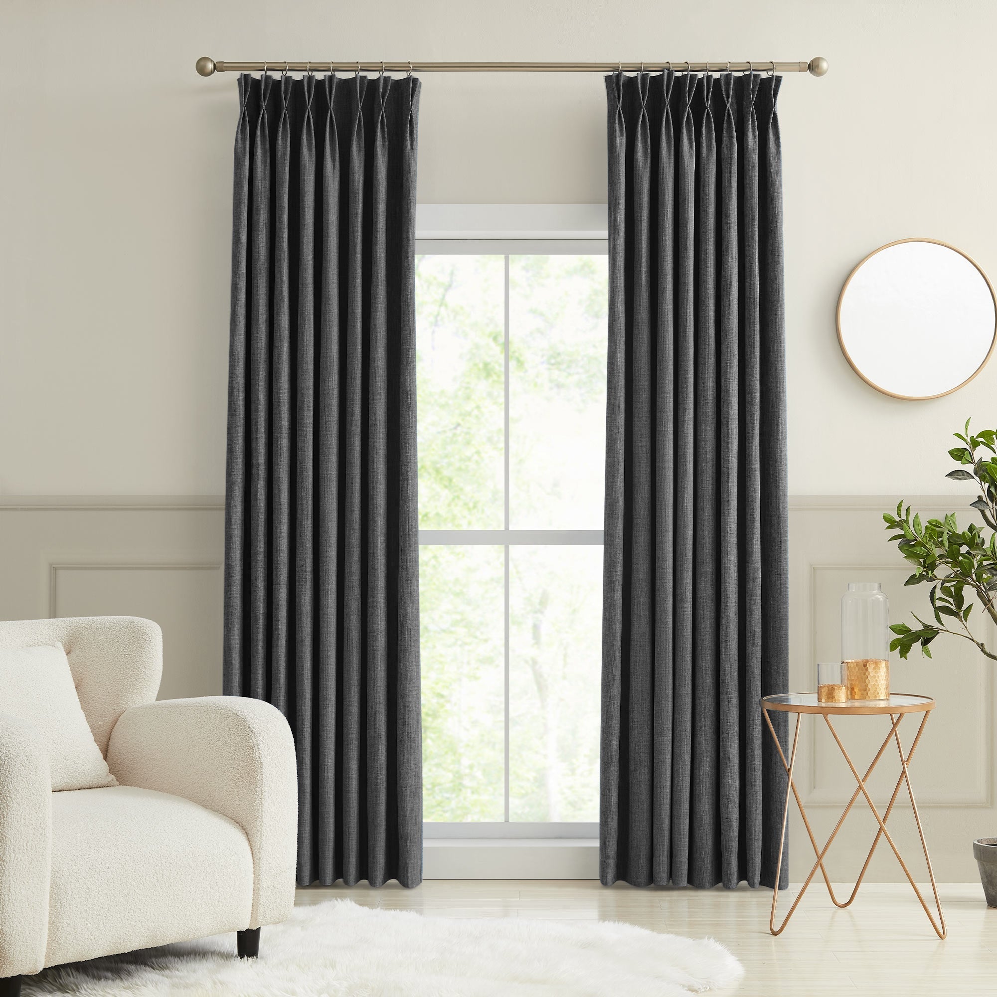 Elvonaeoly Permanently Flame Resistant Curtains