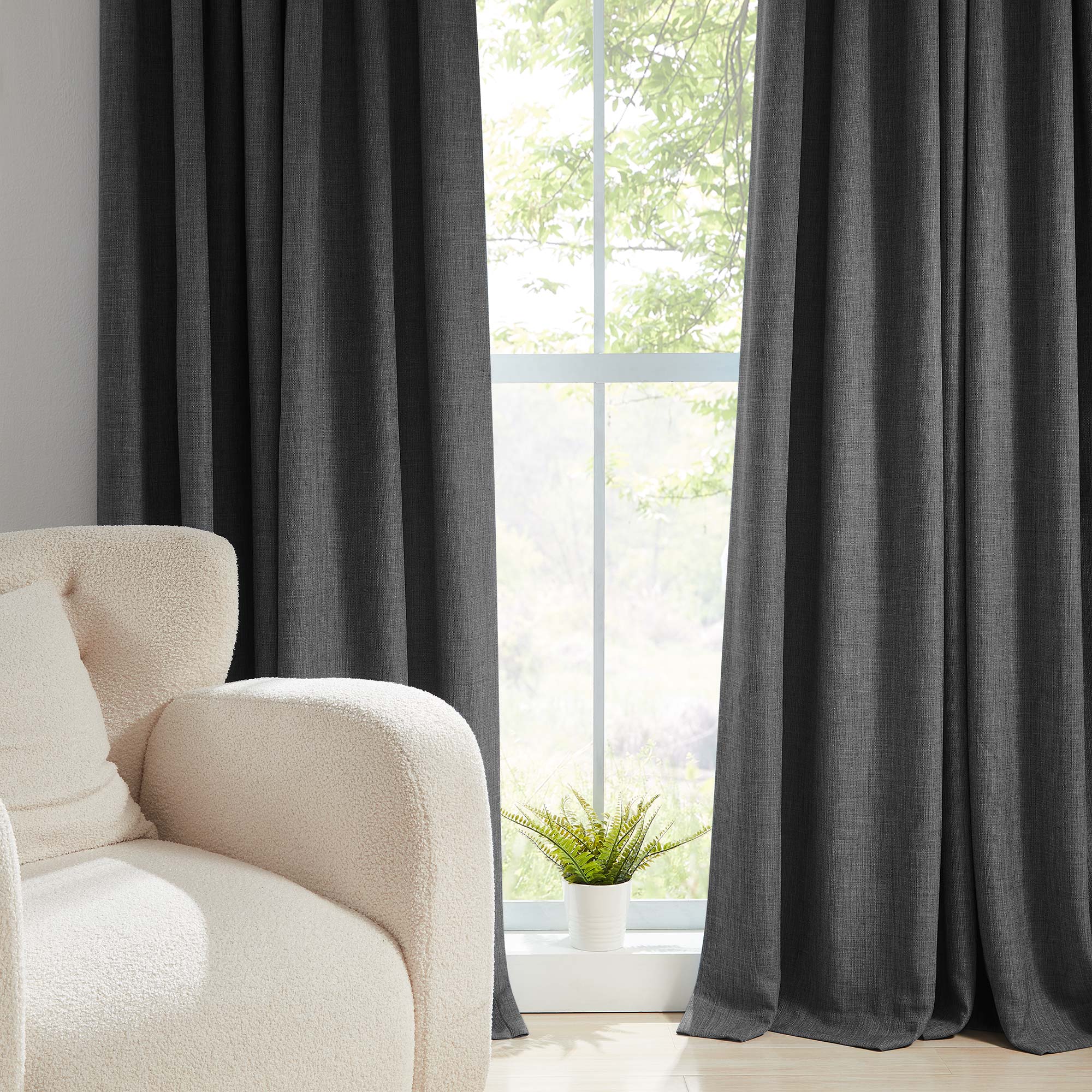 Elvonaeoly Permanently Flame Resistant Curtains