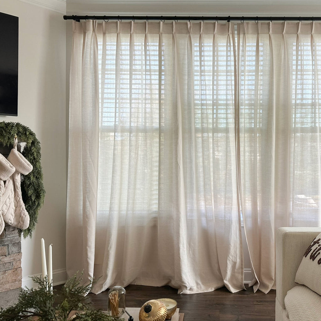 Elvonaeoly Semi Sheer Curtains