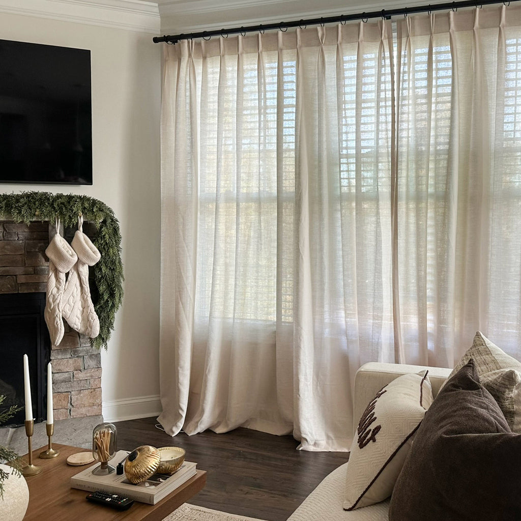 Elvonaeoly Semi Sheer Curtains