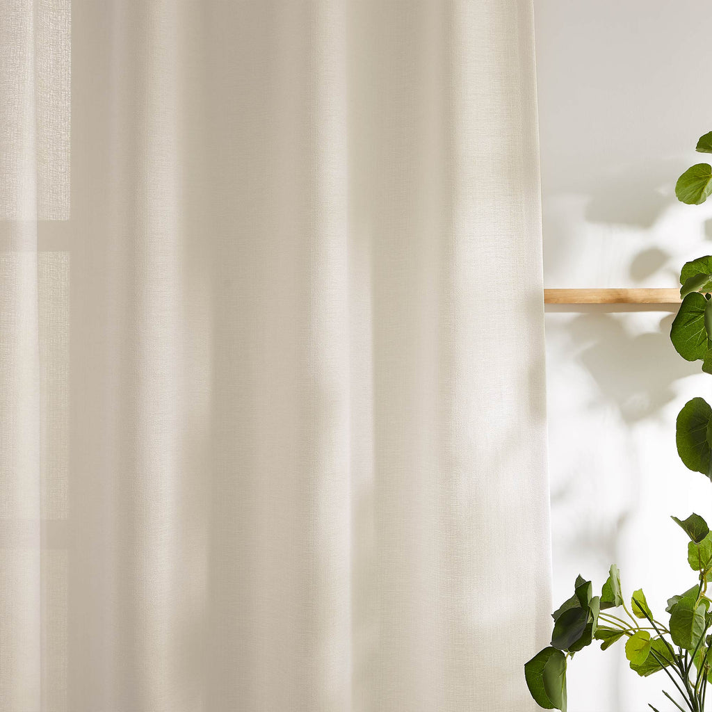 Elvonaeoly Semi Sheer Door Curtains