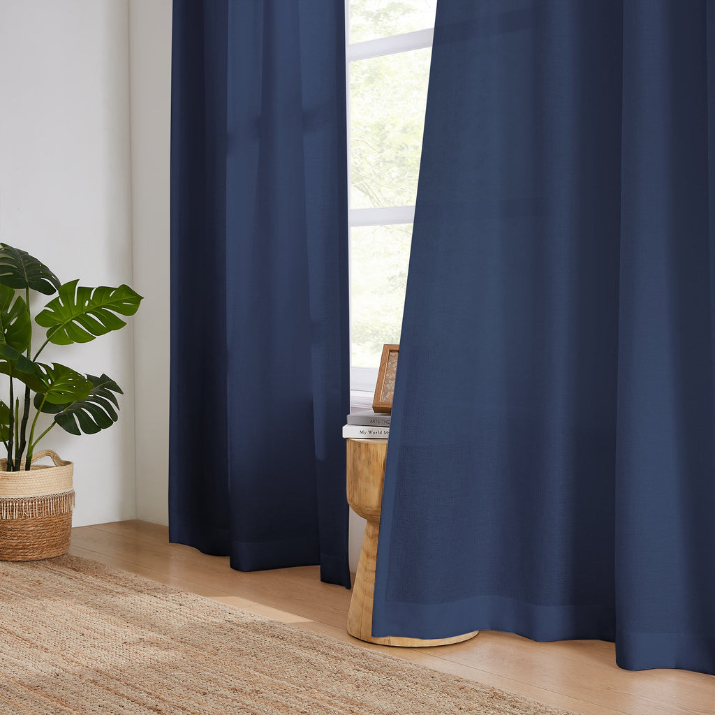 Elvonaeoly Semi Sheer Curtains
