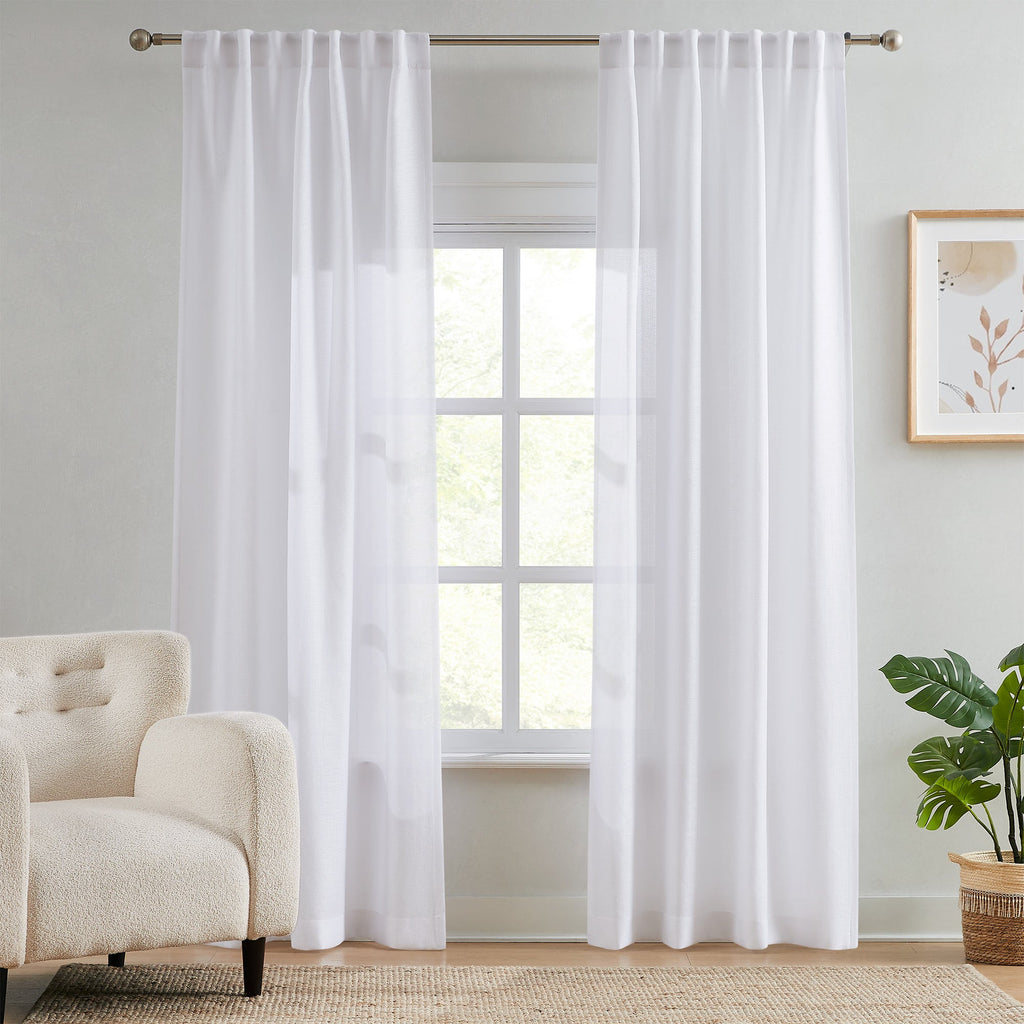 Elvonaeoly Semi Sheer Curtains