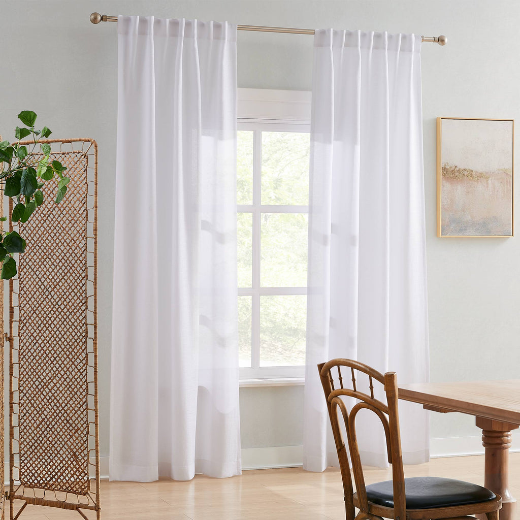 Elvonaeoly Semi Sheer Curtains