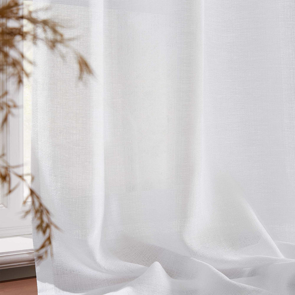 Elvonaeoly Semi Sheer Door Curtains