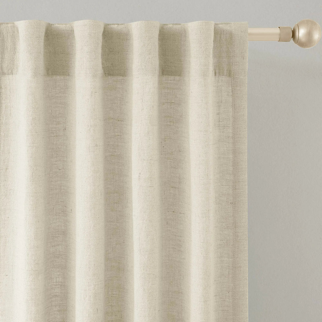 Elvonaeoly Heavy 100% Linen Curtains