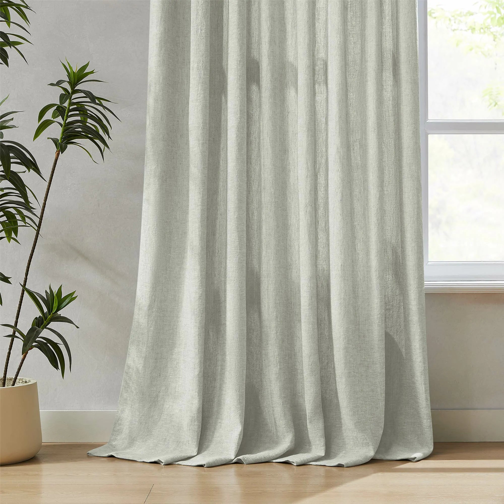 Elvonaeoly Heavy 100% Linen Curtains