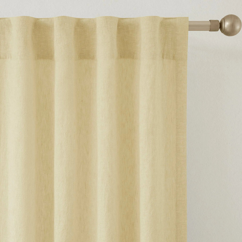 Elvonaeoly Heavy 100% Linen Curtains