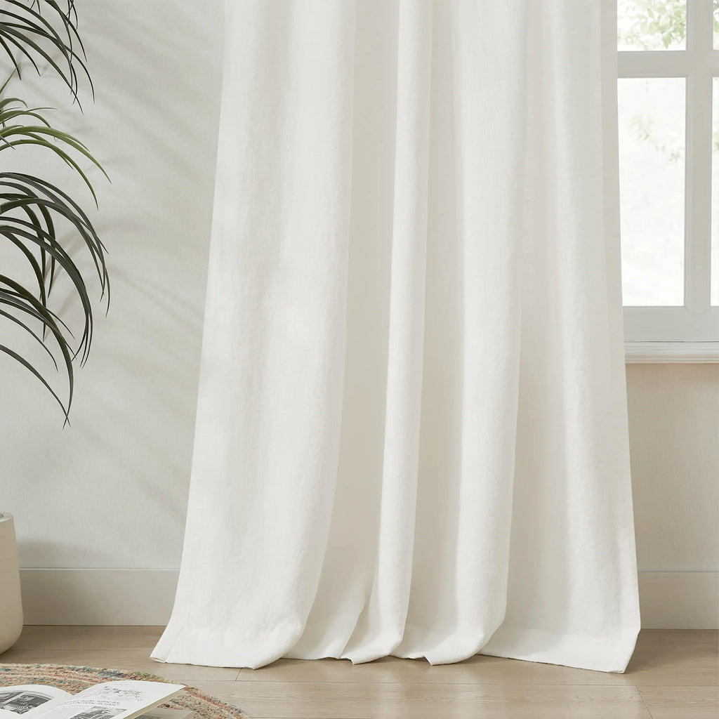Elvonaeoly Heavy 100% Linen Curtains