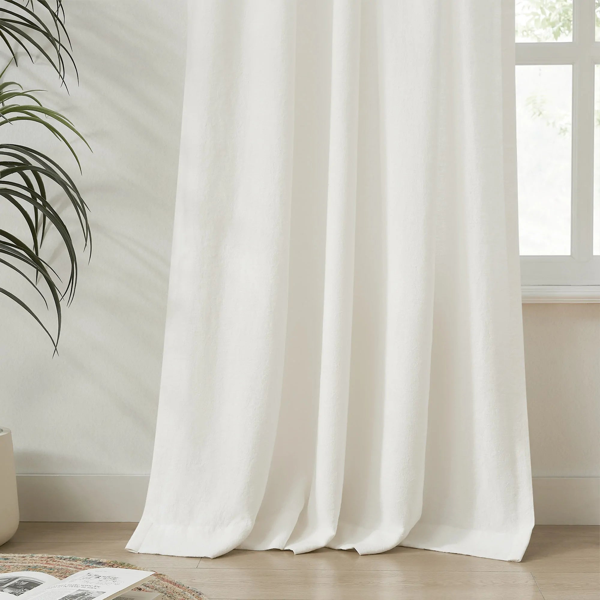 Elvonaeoly Heavy 100% Linen Curtains