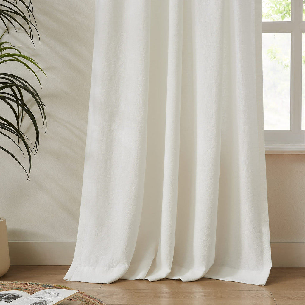 Elvonaeoly Heavy 100% Linen Curtains