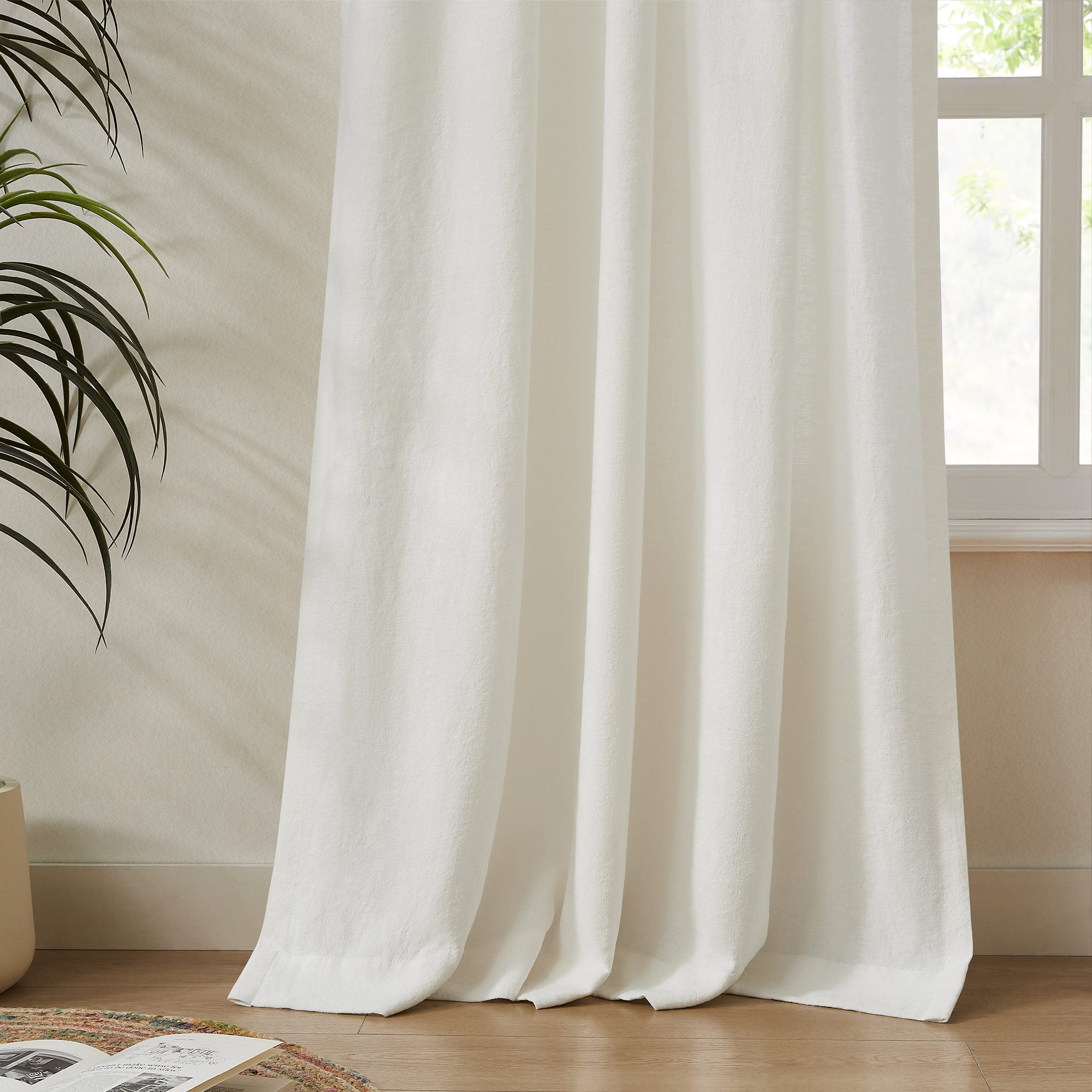 Elvonaeoly Heavy 100% Linen Curtains