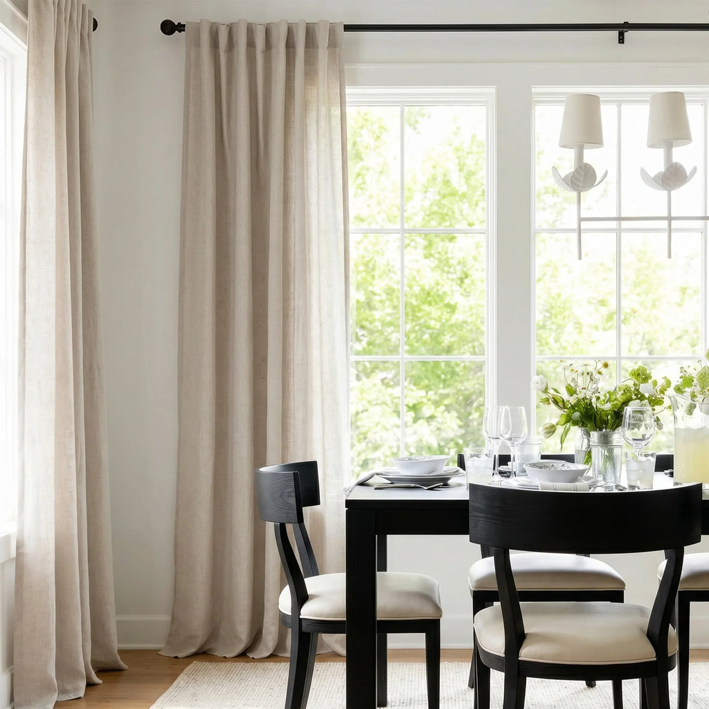 Elvonaeoly Belgian Linen Curtains
