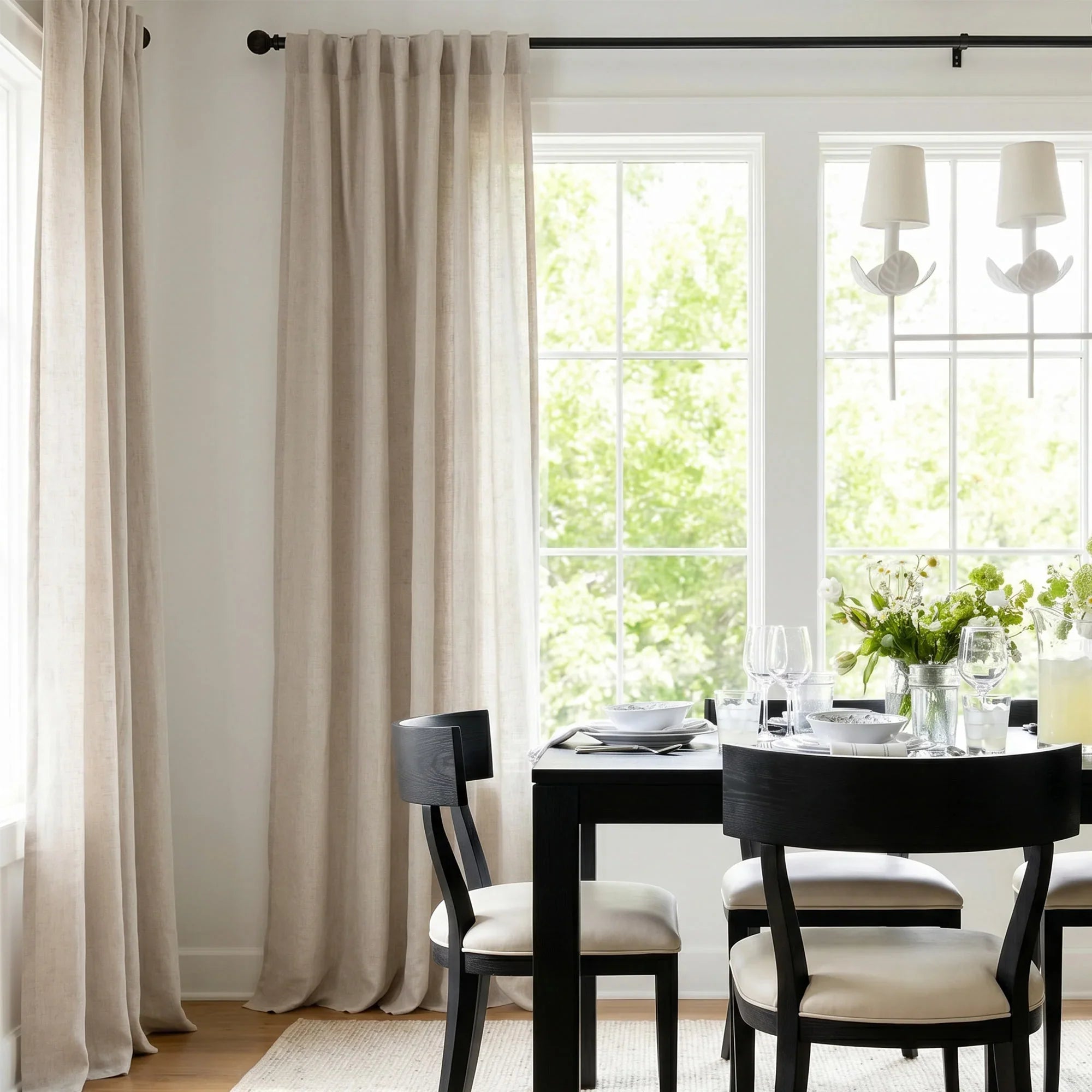 Elvonaeoly Belgian Linen Curtains