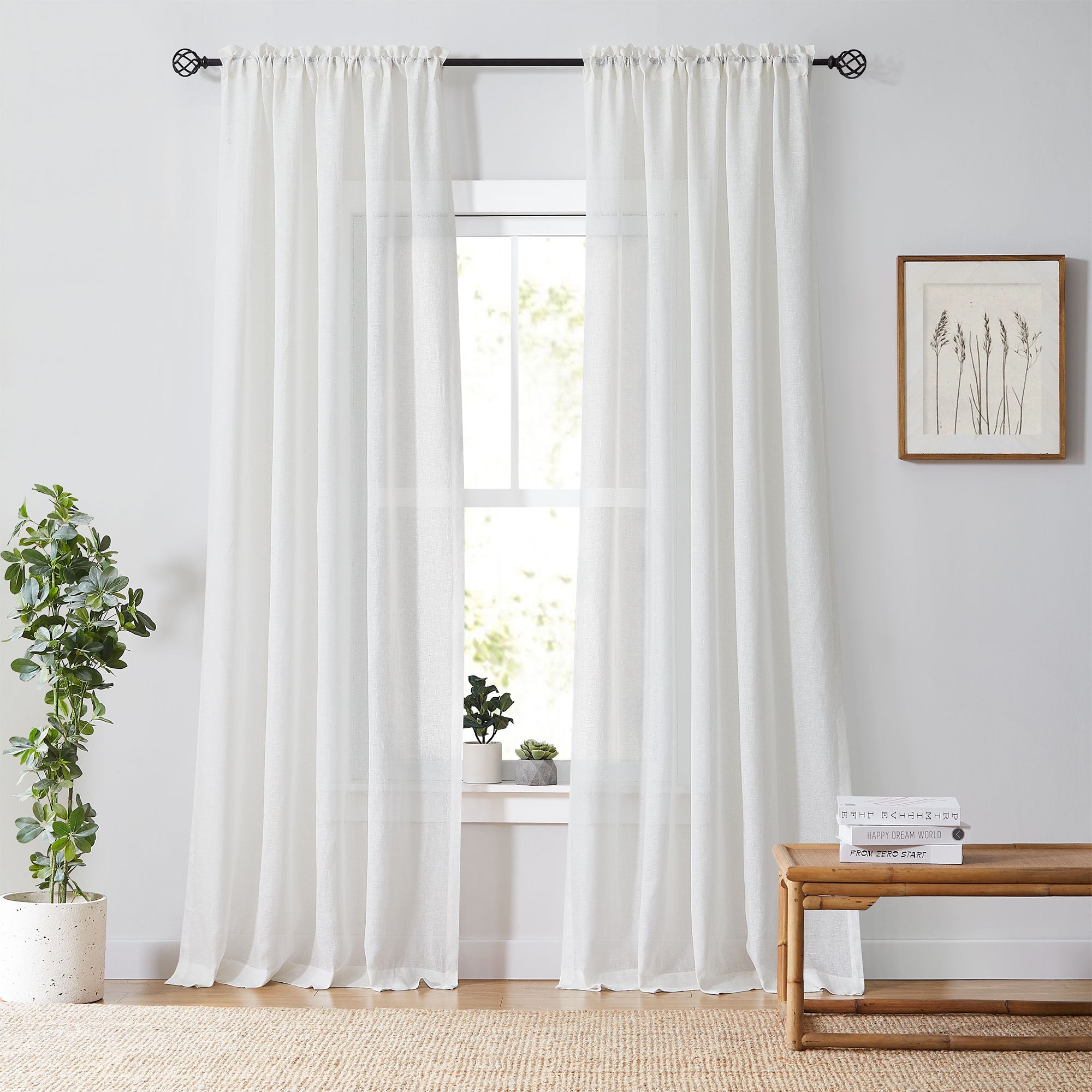Elvonaeoly Belgian Linen Curtains