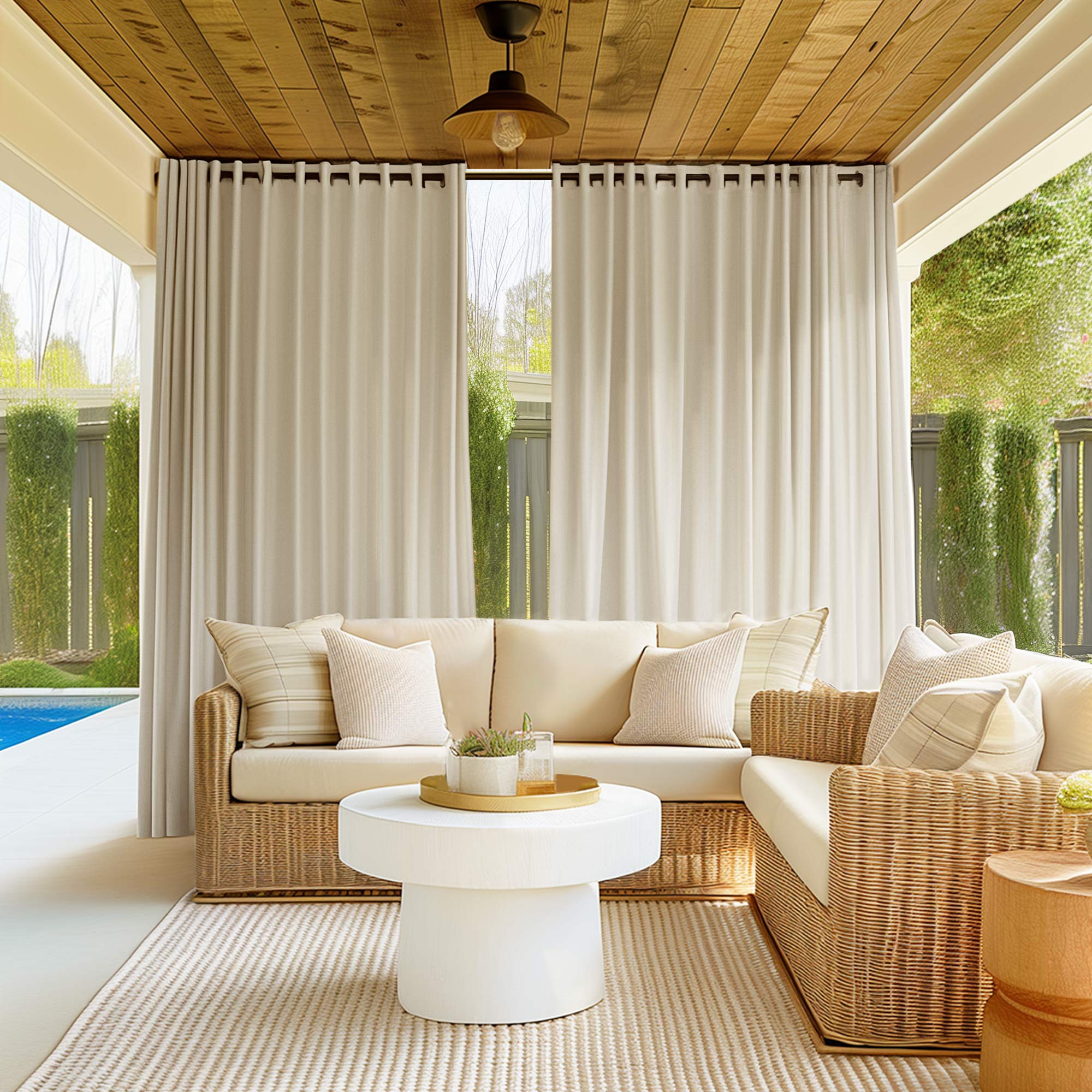 Elvonaeoly Acrylic Outdoor Curtains