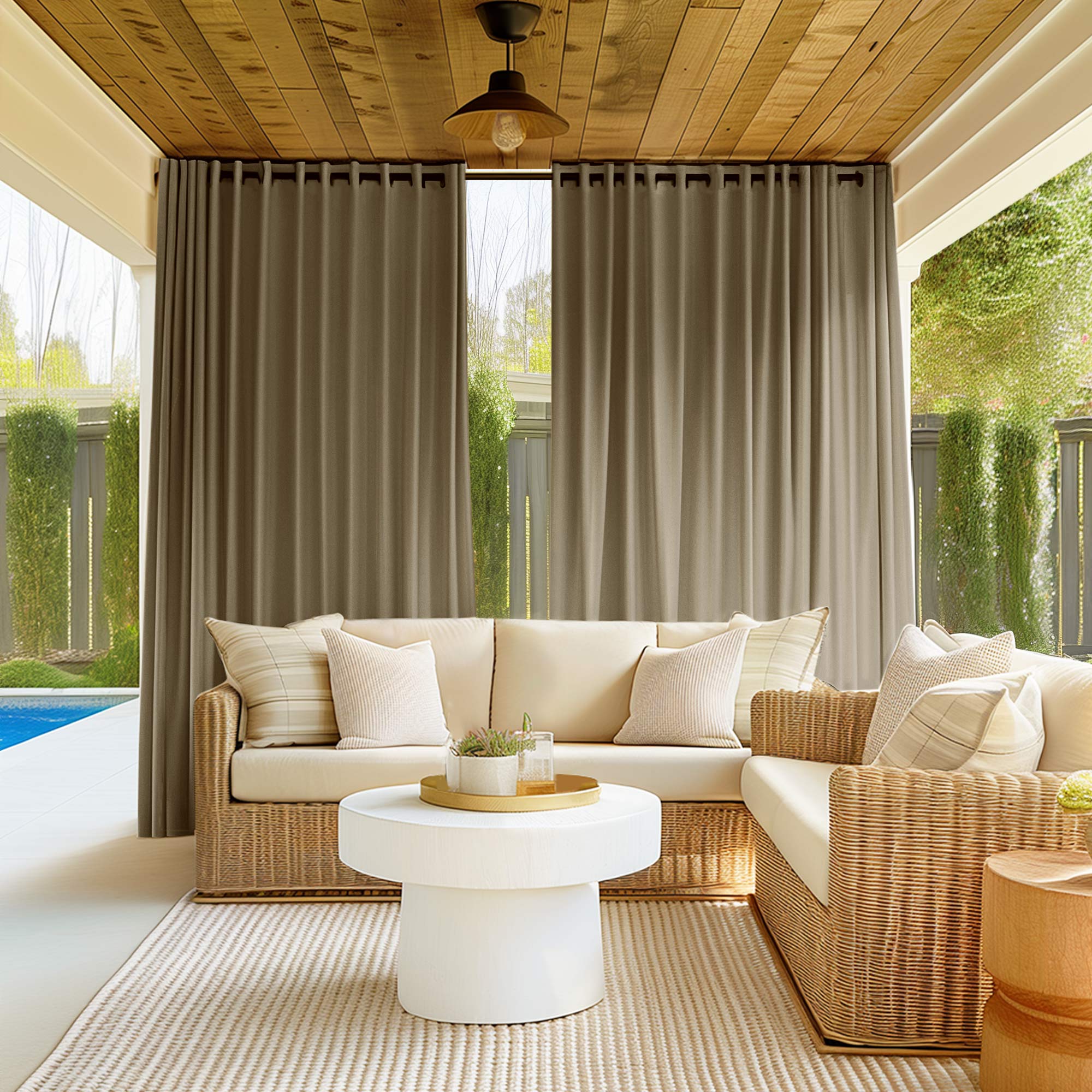 Elvonaeoly Acrylic Outdoor Curtains