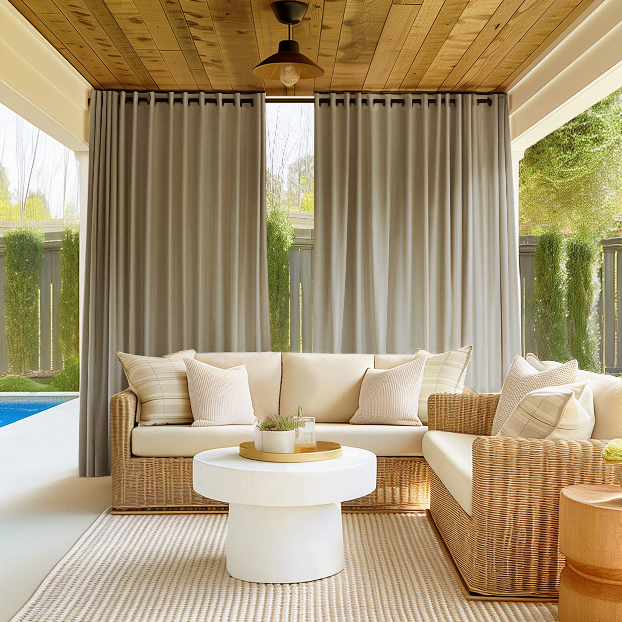 Elvonaeoly Acrylic Outdoor Curtains