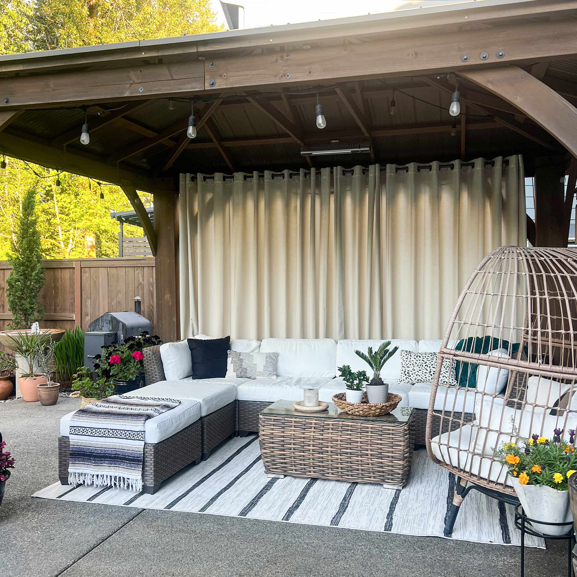 Elvonaeoly Acrylic Outdoor Curtains