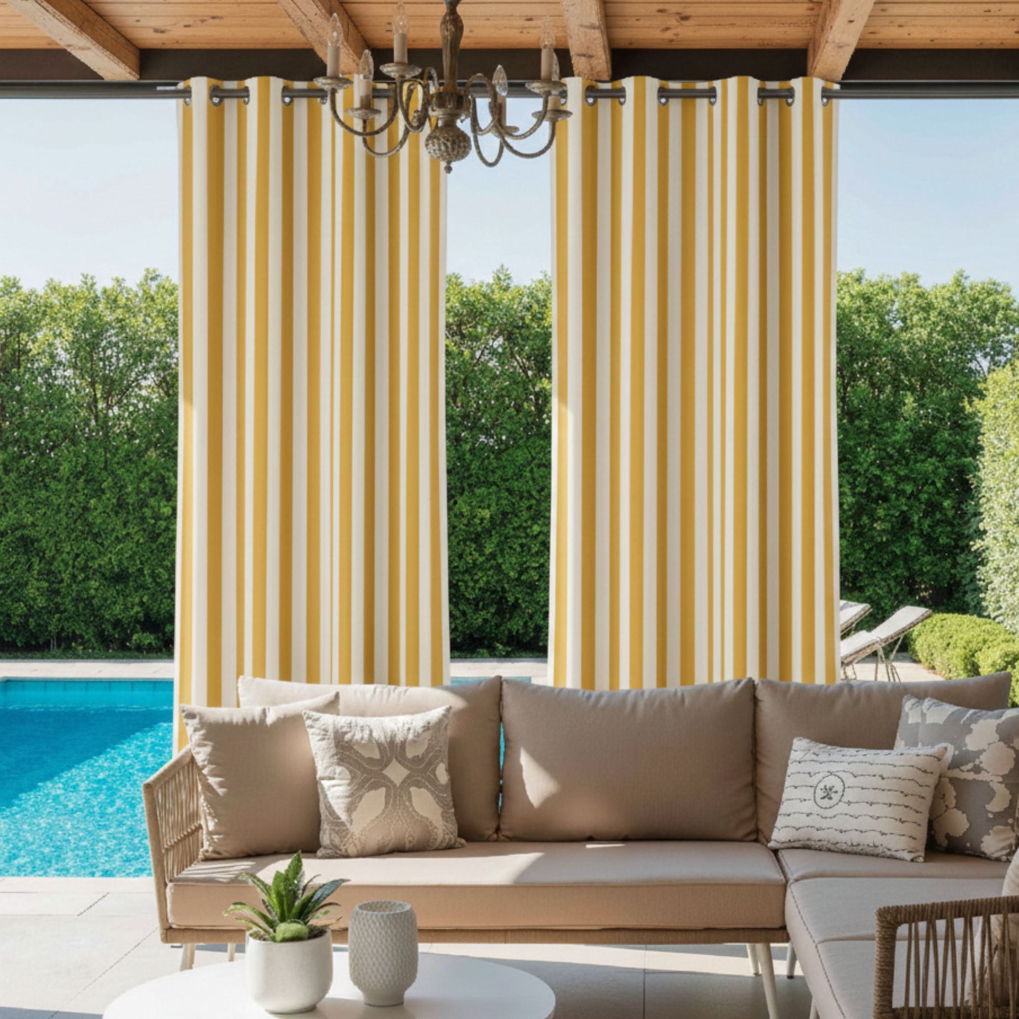 Elvonaeoly Acrylic Outdoor Curtains