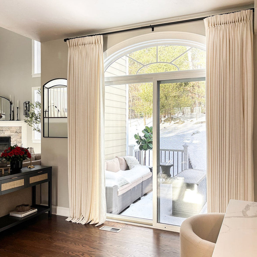 Elvonaeoly Linen Blend Curtains