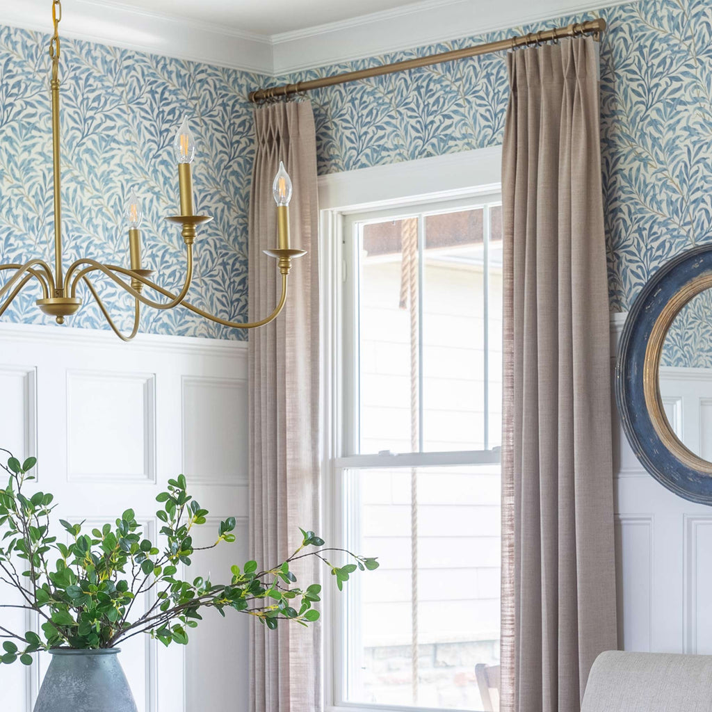 Elvonaeoly Linen Blend Curtains