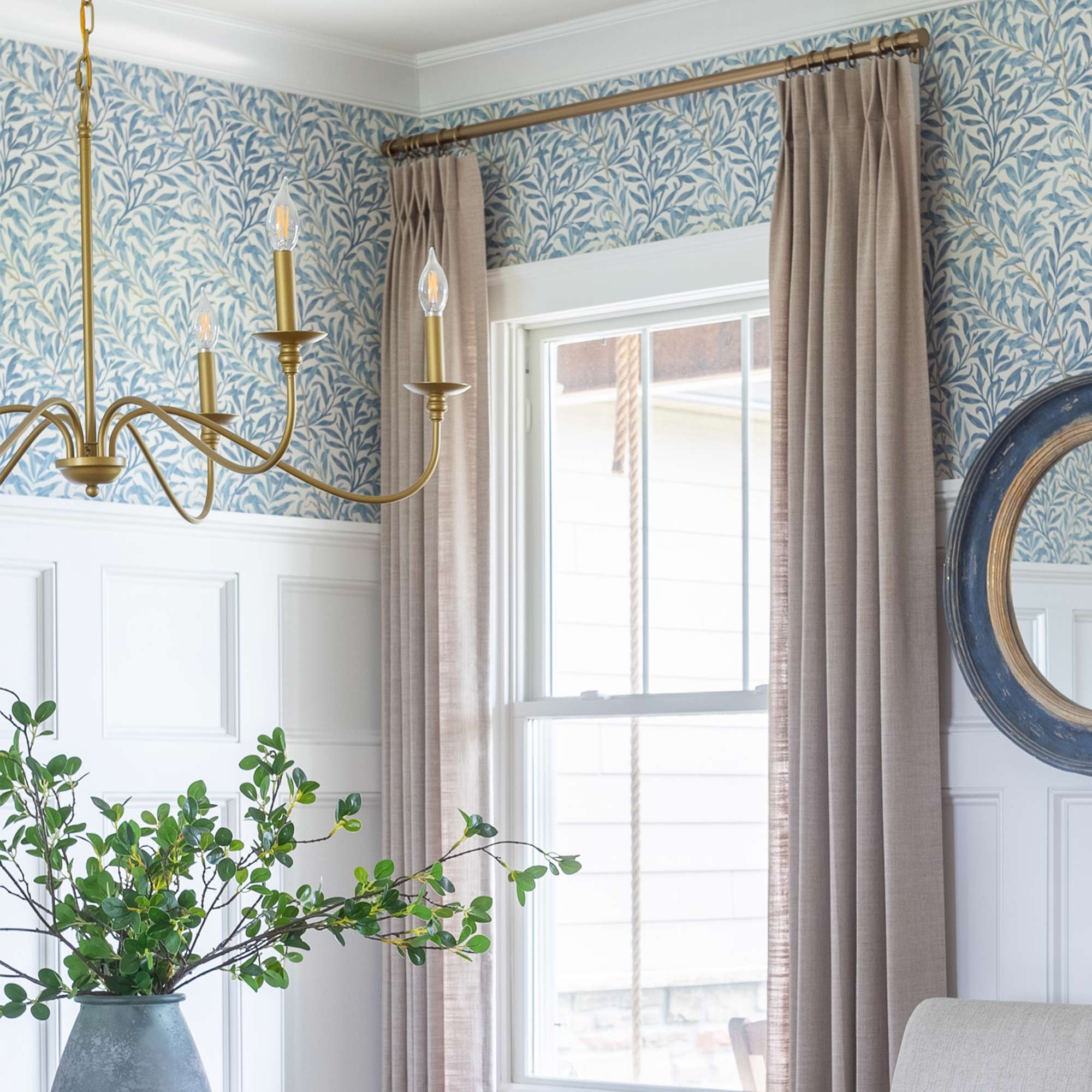 Elvonaeoly Linen Blend Curtains