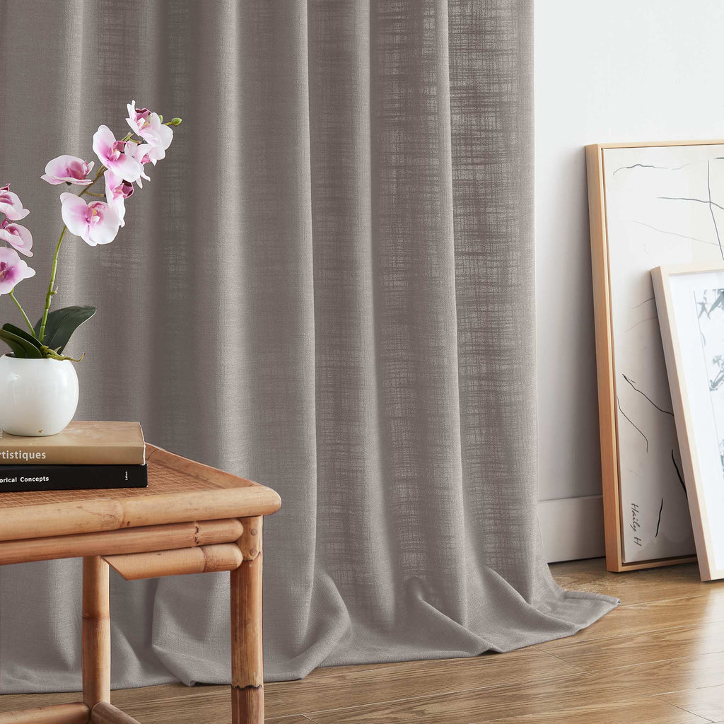 Elvonaeoly Linen Blend Curtains