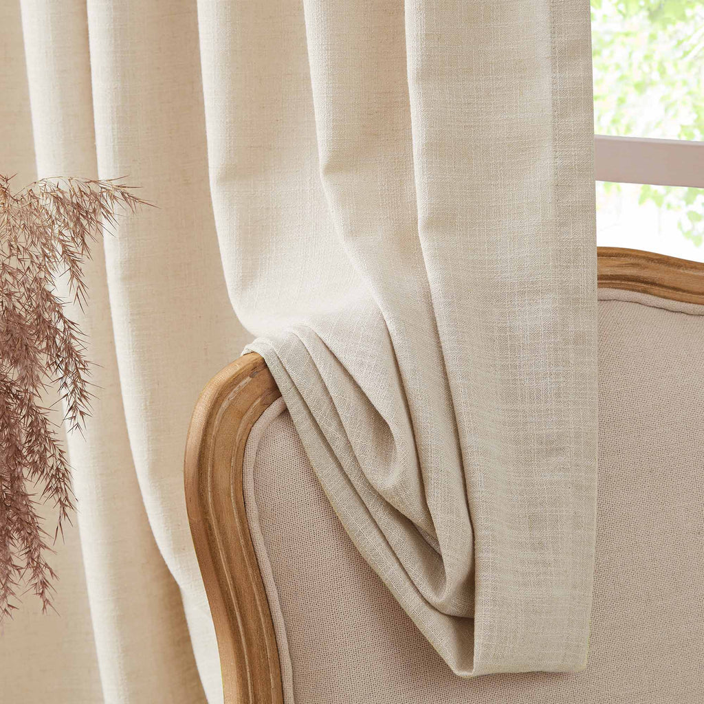 Elvonaeoly Linen Blend Curtains
