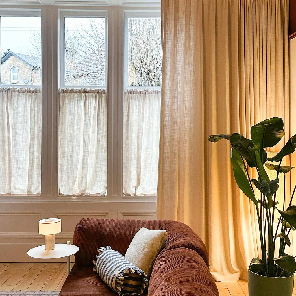 Elvonaeoly Linen Blend Curtains
