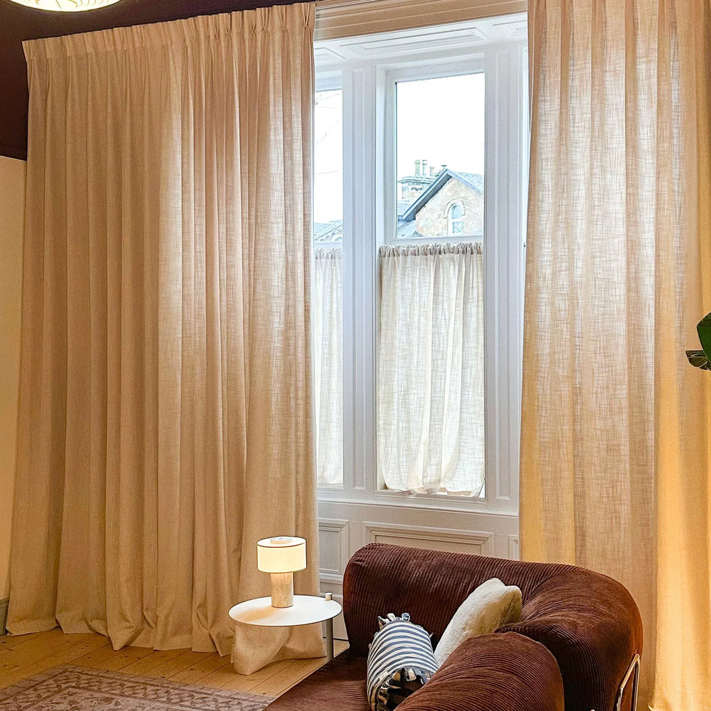 Elvonaeoly Linen Blend Curtains