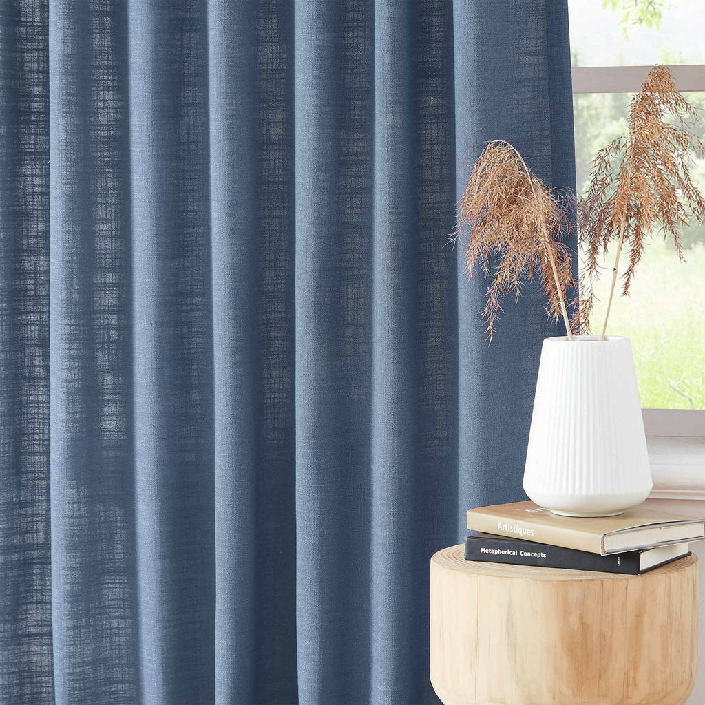 Elvonaeoly Linen Blend Curtains