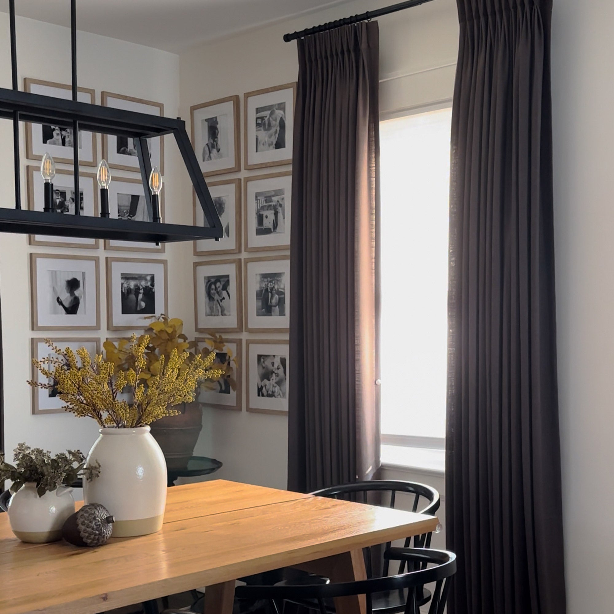 Elvonaeoly Linen Blend Curtains