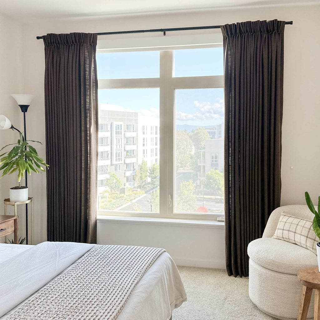 Elvonaeoly Linen Blend Curtains