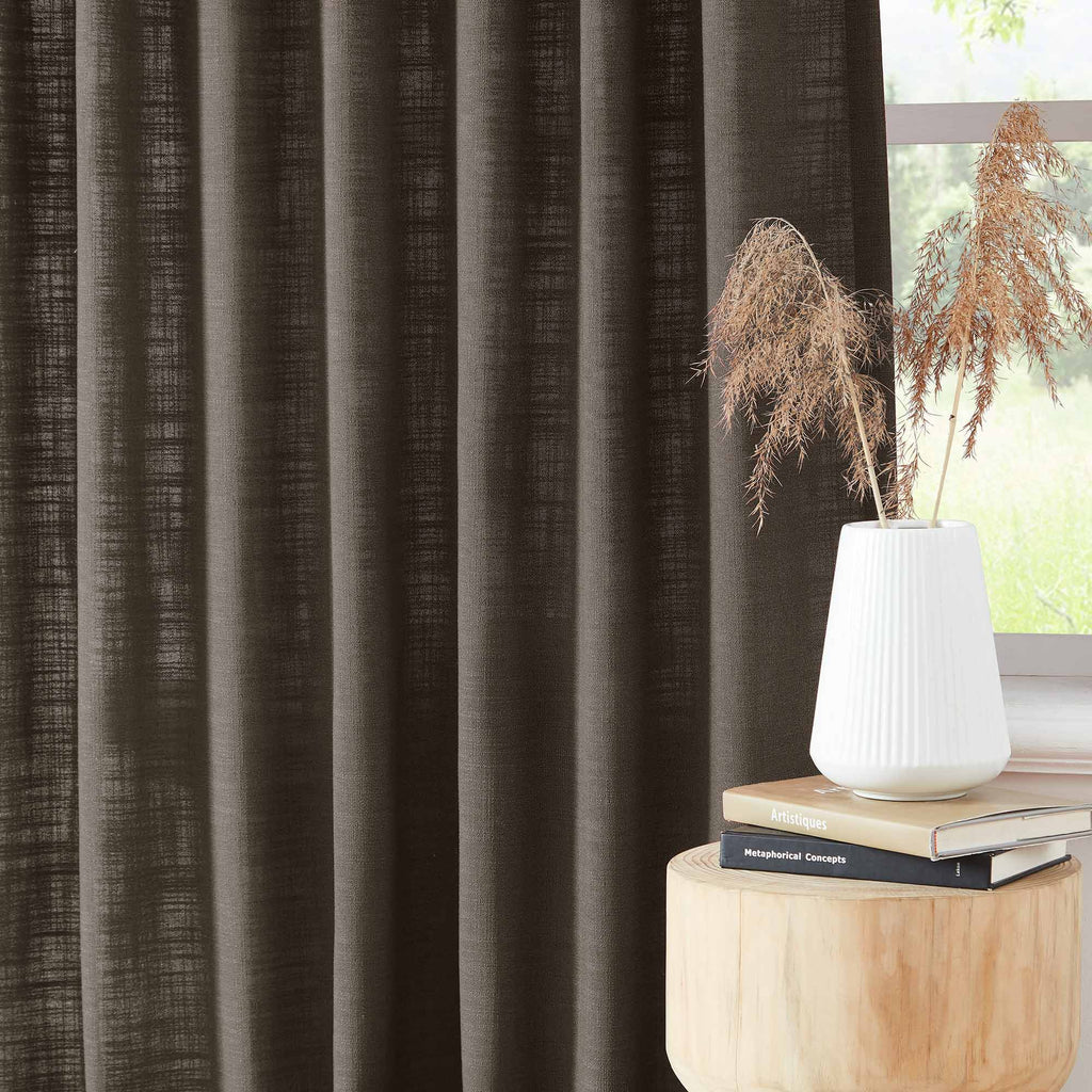 Elvonaeoly Linen Blend Curtains