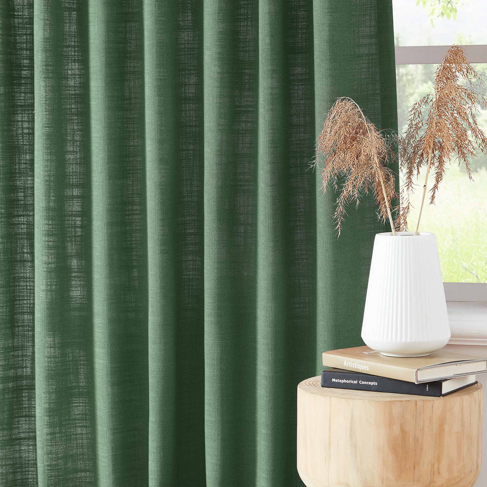 Elvonaeoly Linen Blend Curtains