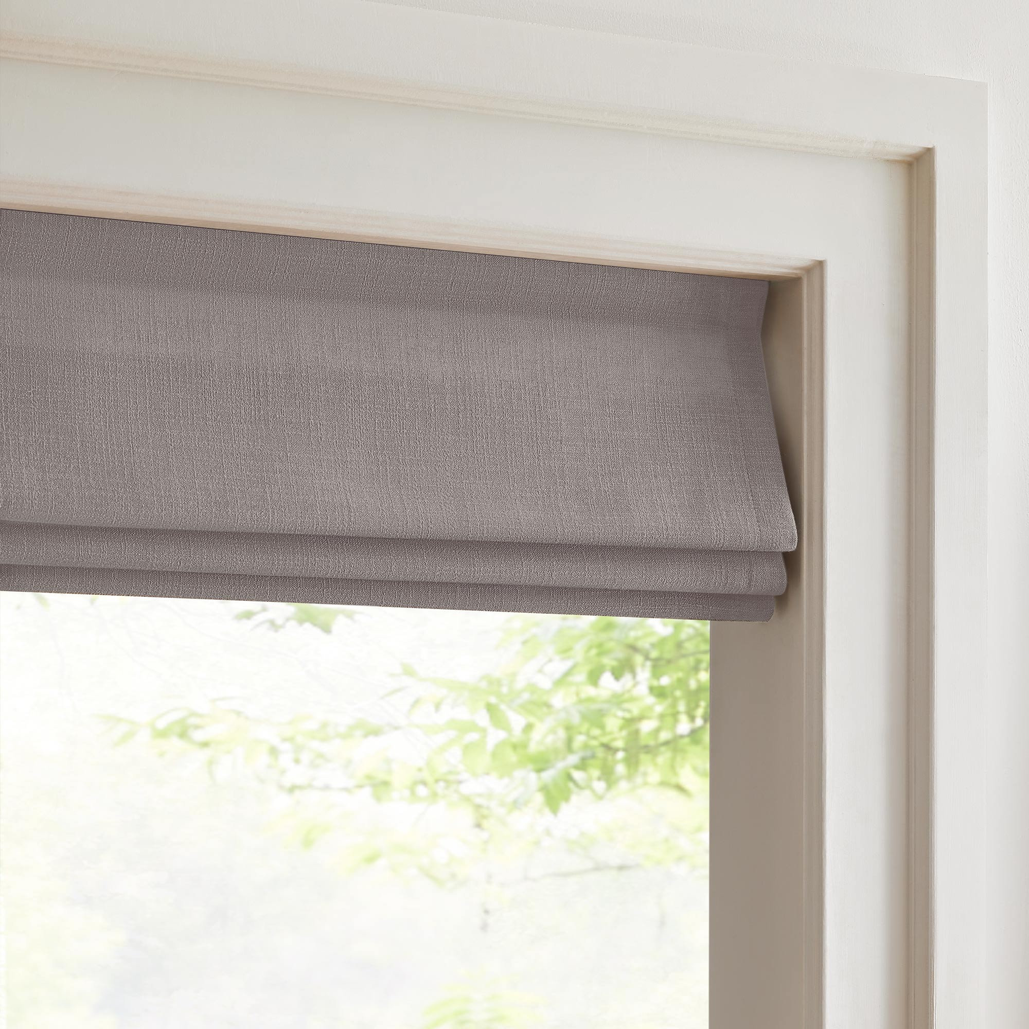 Elvonaeoly Custom Linen Roman Shades