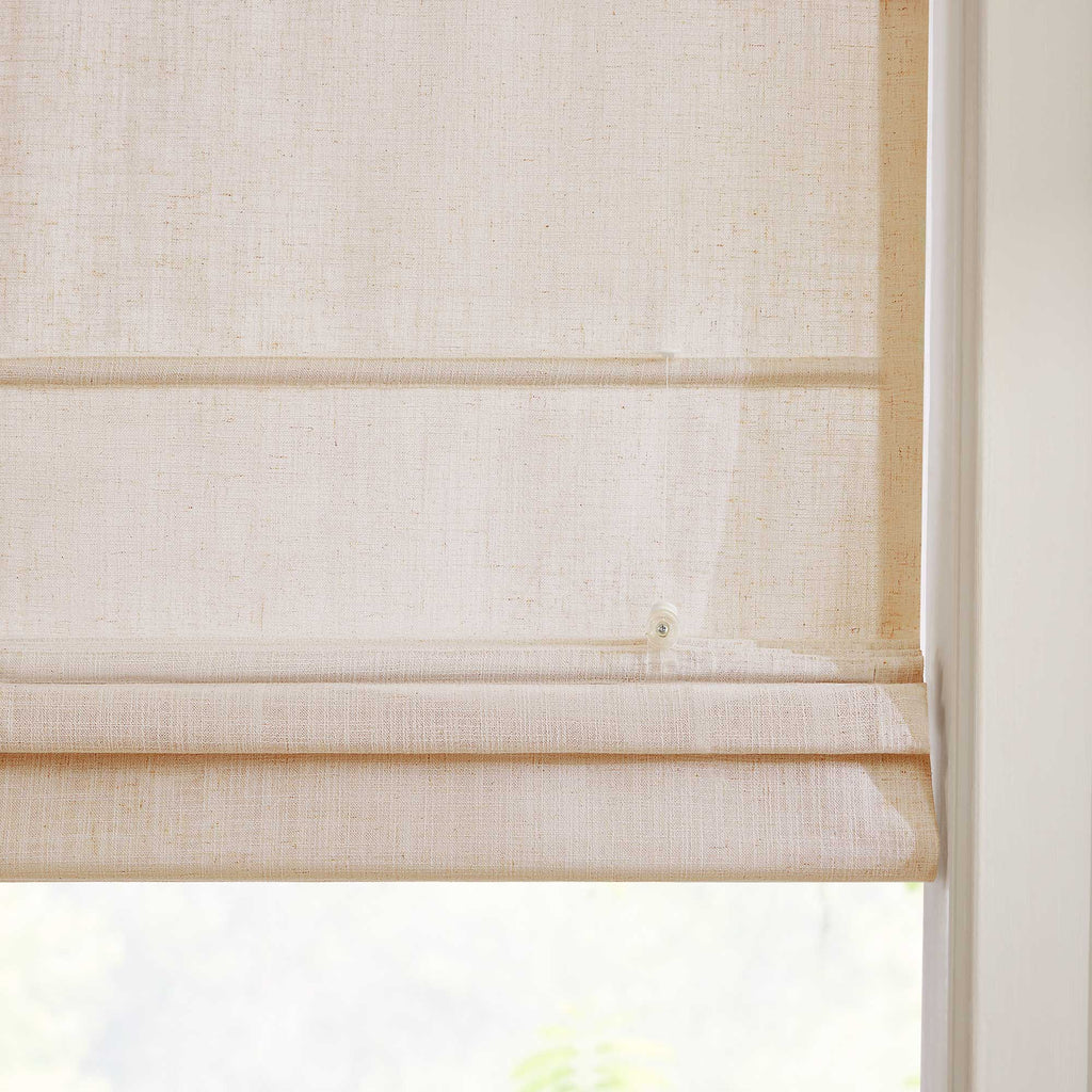 Elvonaeoly Custom Linen Roman Shades
