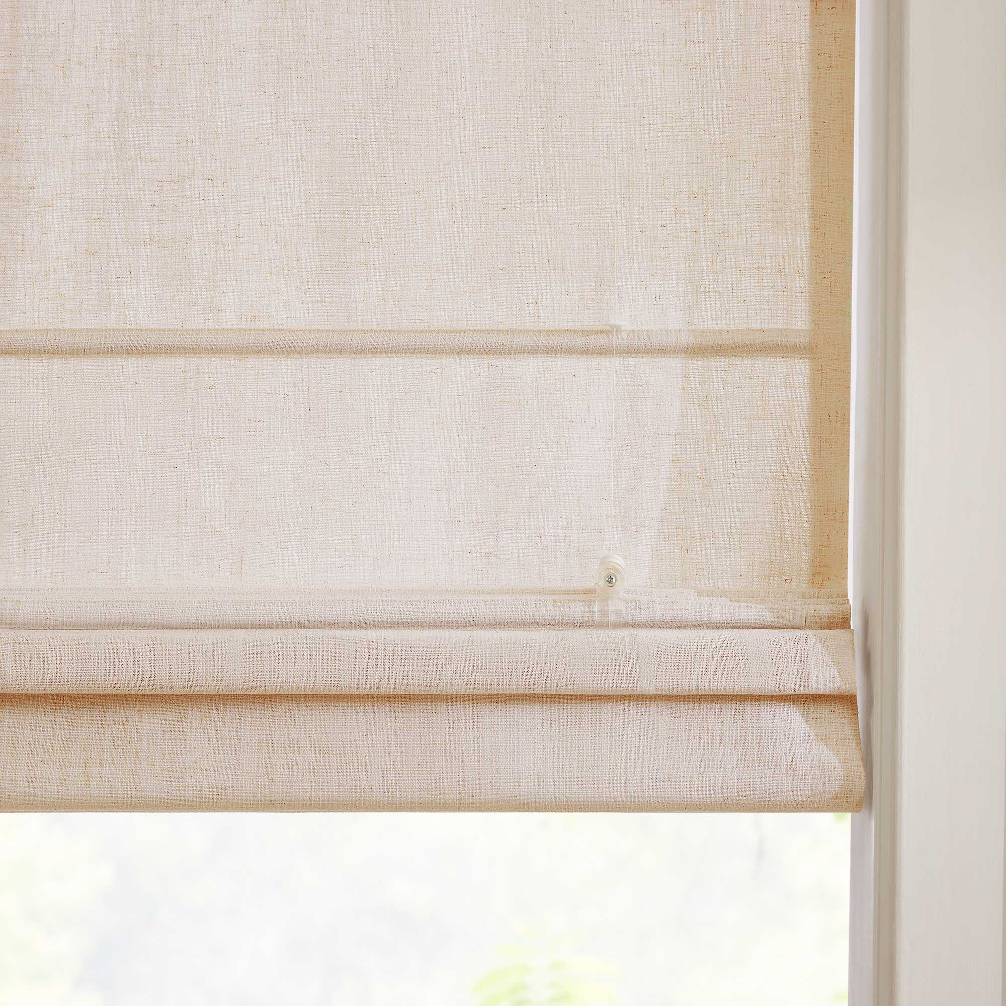 Elvonaeoly Custom Linen Roman Shades