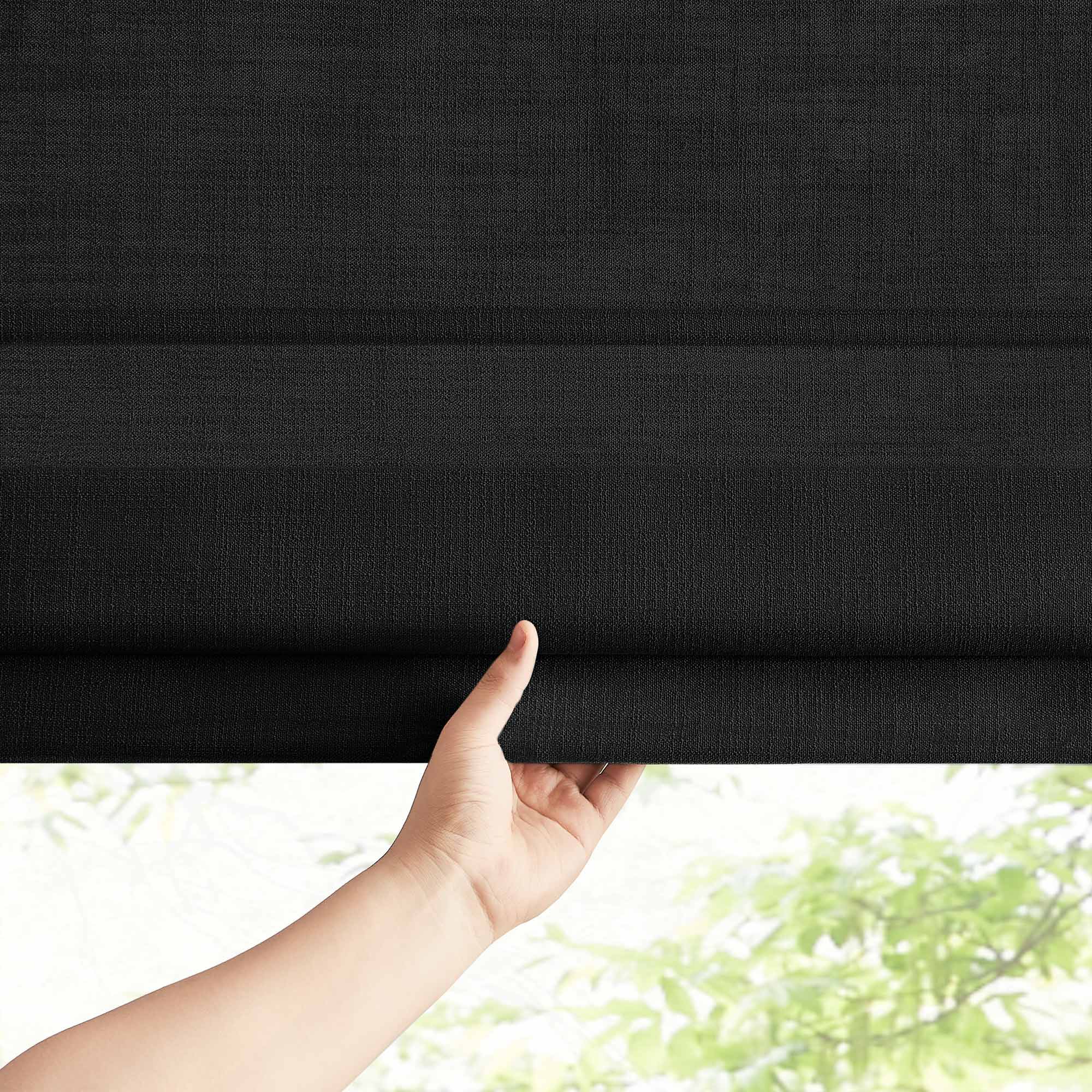 Elvonaeoly Custom Linen Roman Shades