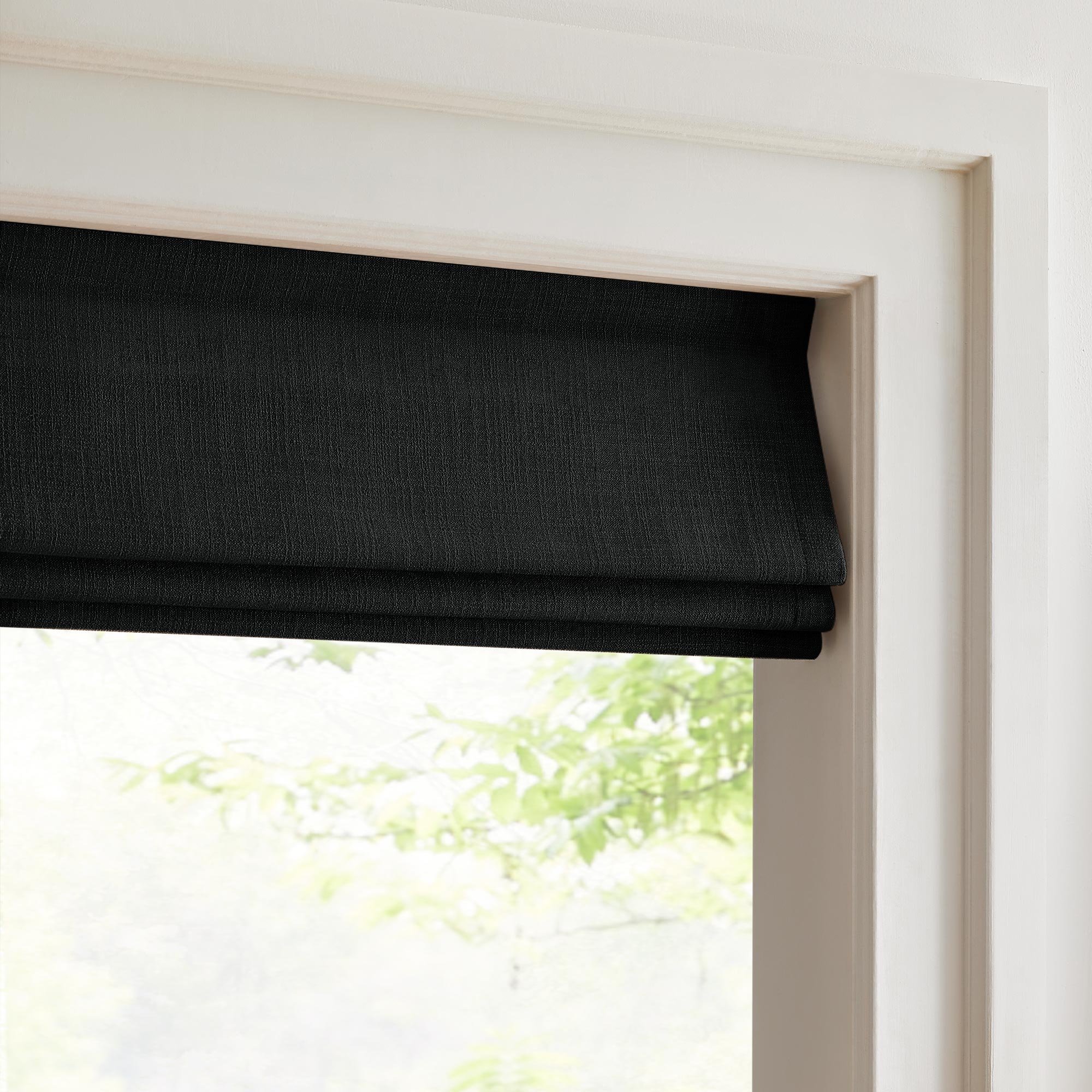 Elvonaeoly Custom Linen Roman Shades