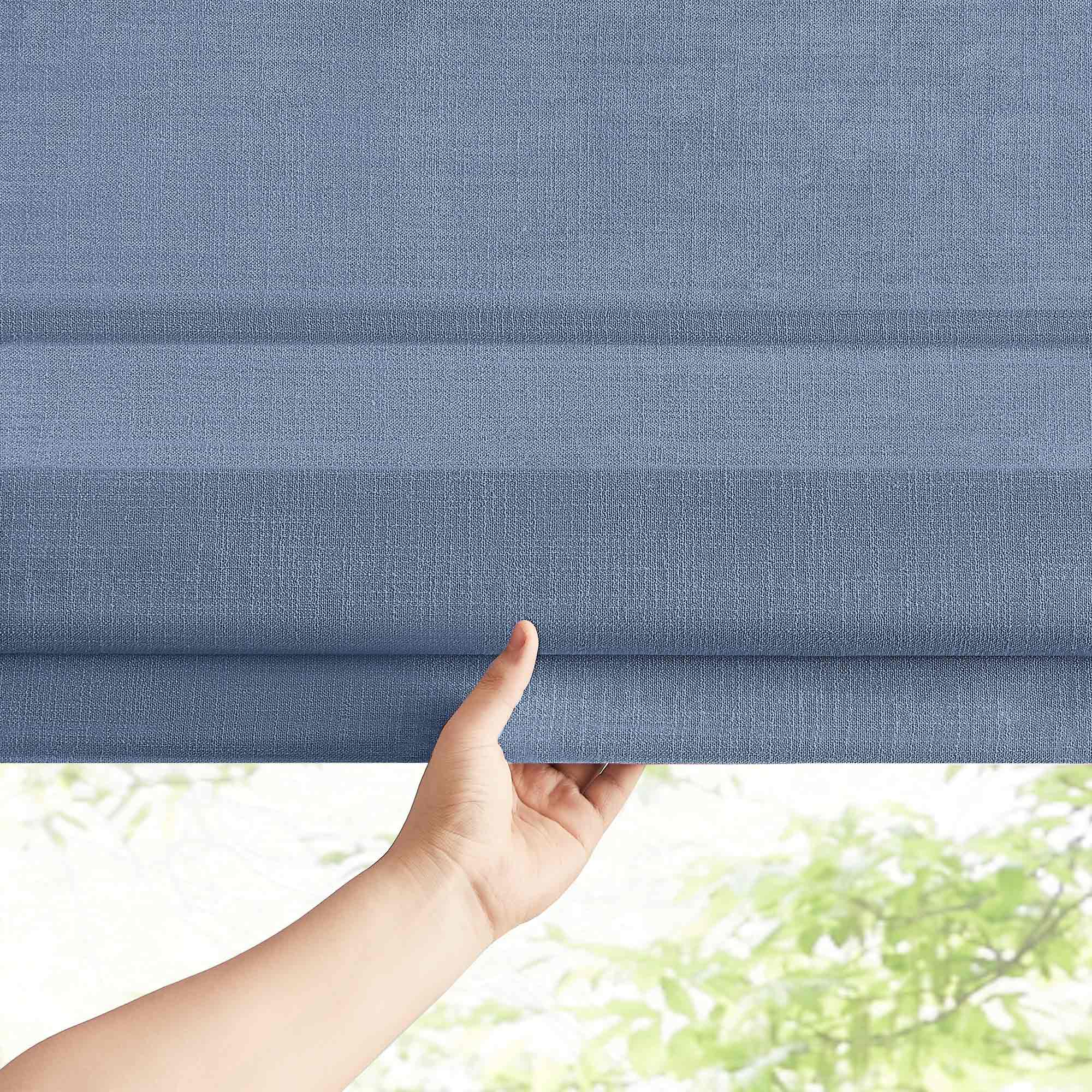 Elvonaeoly Custom Linen Roman Shades