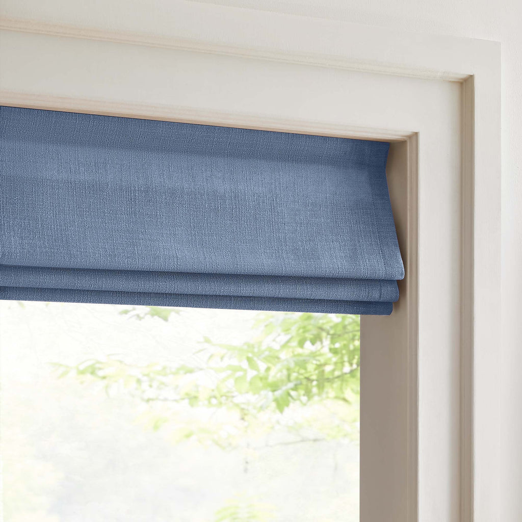 Elvonaeoly Custom Linen Roman Shades