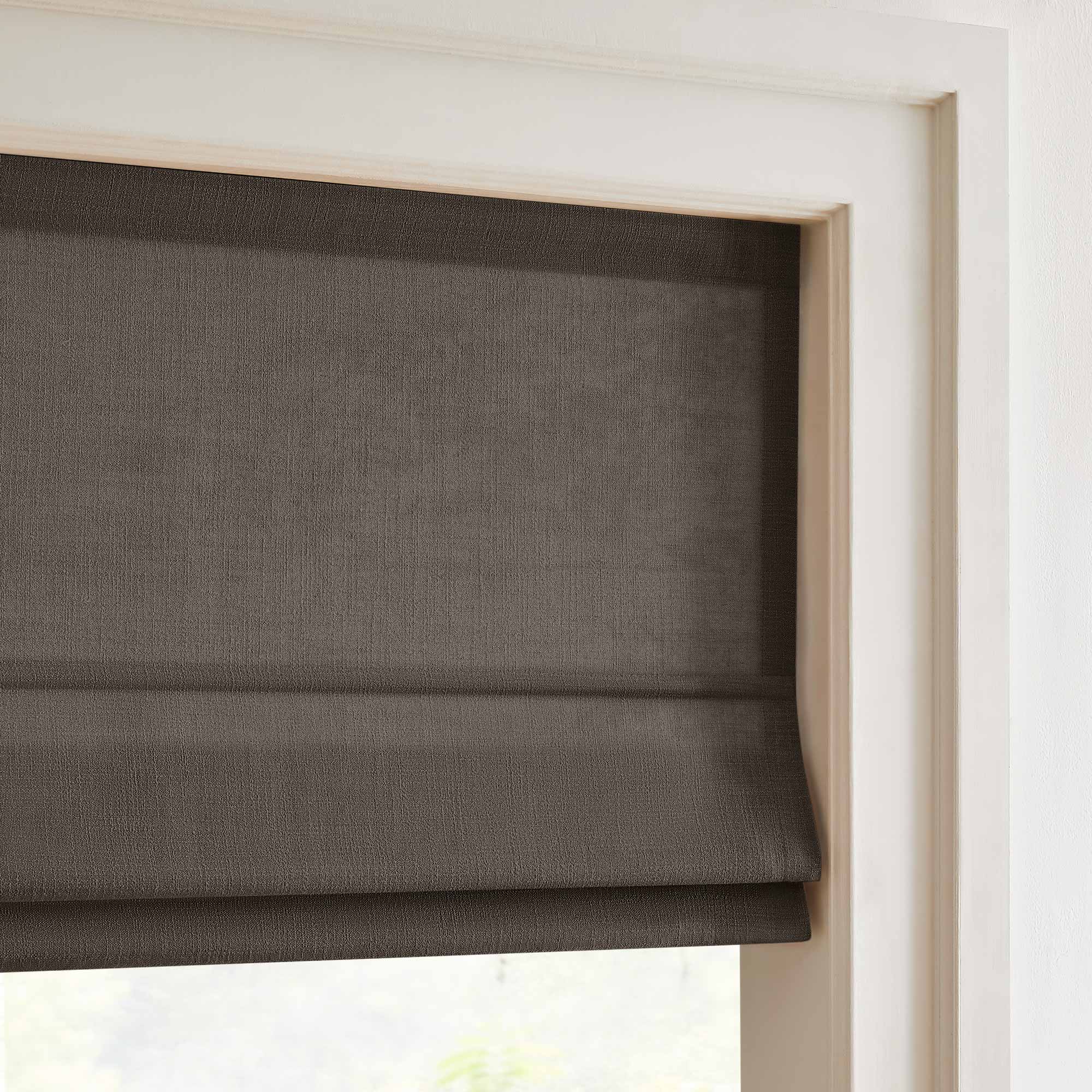Elvonaeoly Custom Linen Roman Shades