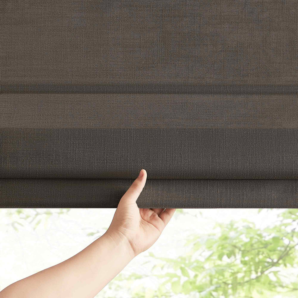 Elvonaeoly Custom Linen Roman Shades